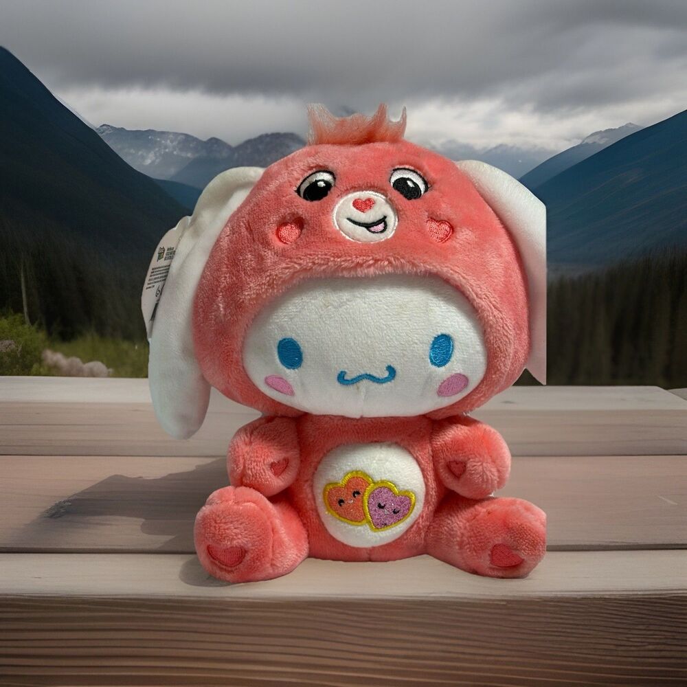 Hello Kitty X Care Bears | Cinnamoroll as Love-a-Lot Bear 8" New With Tags